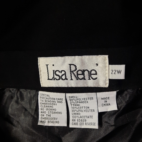 Lisa Rene' Skirt Women's Size 22W Black Office Career Wear Church - Picture 4 of 4